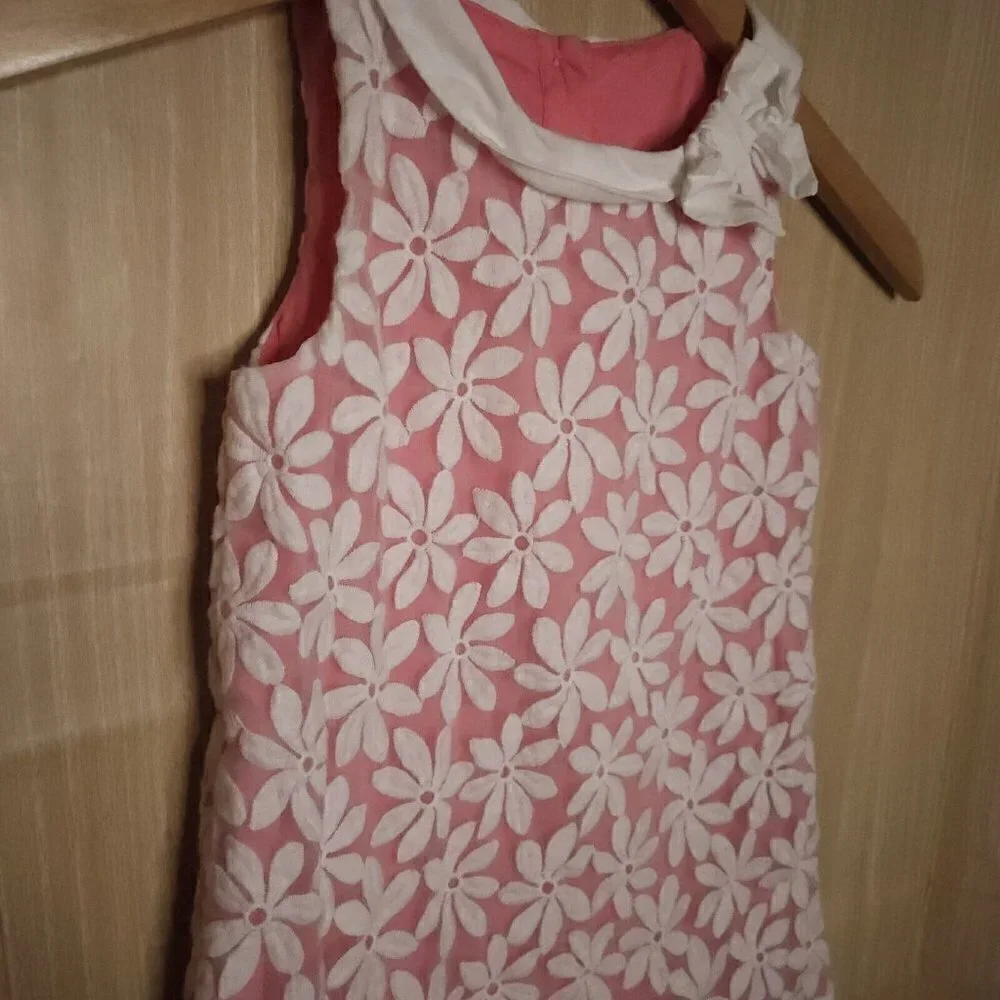 Gymboree Girls Pink White Floral Sleeveless Dress 5